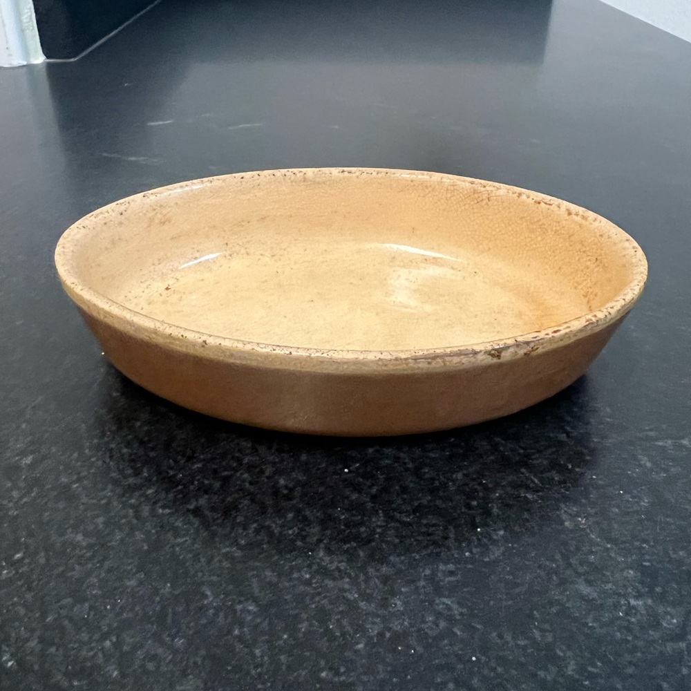 Antique, French Glazed Pottery Dish